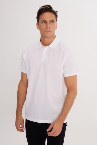 AC&Co / Altınyıldız Classics Erkek Beyaz Pamuklu Slim Fit Dar Kesim Polo Yaka Tişört Beyaz
