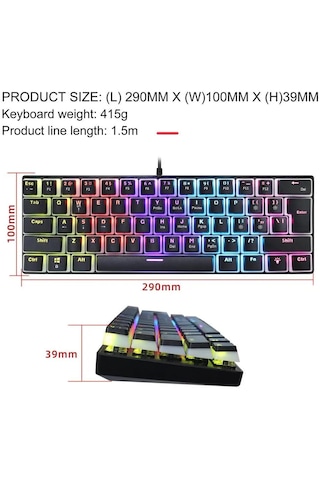 Valkyrie Valkyrie L700 Blue Switch Mekanik Oyuncu Klavye