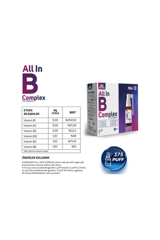 Camrusepa All In B Vitamin Complex 50 ML