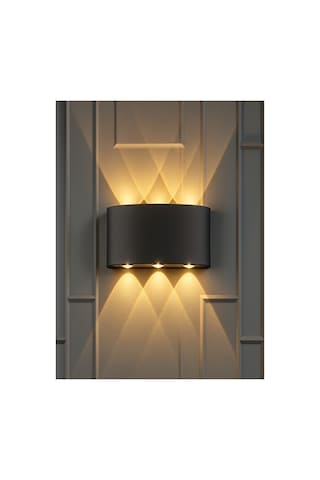 Bs Light Schuar 8011 Haiti Aplik 3+3 Dekoratif Çift Yönlü Aplik 10w 3200k Sarı Elektrikli Pil İle Çalışmaz Siyah