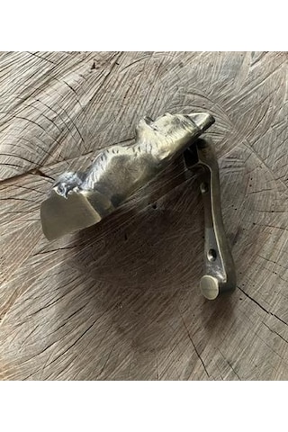 Küçük Kedi Taktak Antik Sarı Pirinç Kapı Tak Tak Kapı Tokmagı