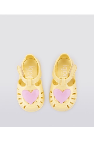 İgor Igor S10310-228 Tobby Gloss Love Unisex Çocuk Sandalet Sarı