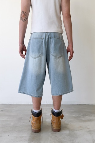 Flaw Baggy Kot Şort-29227 Buz Mavi