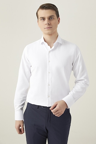 D'S Damat Ds Damat Comfort Beyaz Armürlü Gömlek 1hf022113100m Beyaz