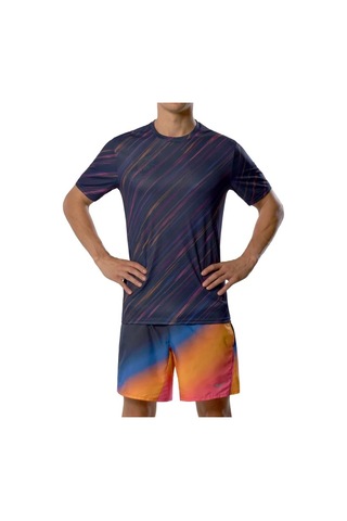 Summer Pack Qd Erkek Tişört Lacivert / Turuncu Çok Renkli