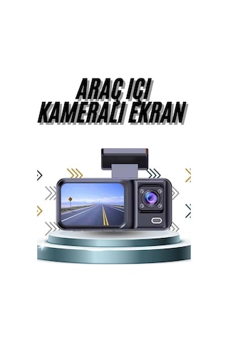 Dvr Araç İçi Kamera Ön Ve İç Kamera 2 İnç Ekranlı Çift Kamera