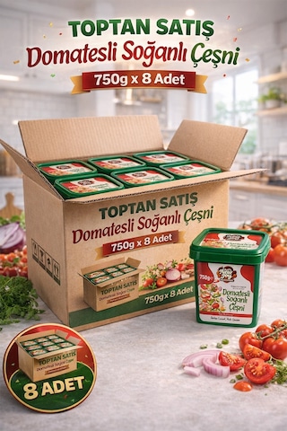 Domatesli Soğanlı Çeşni 750 G X 8 Adet - 1 Koli Koli Bazlı Avantaj Paketi
