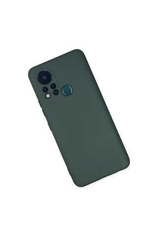 Newface İnfinix Hot 11s Kılıf Nano İçi Kadife Silikon - Semeglbl - 40 Koyu Yeşil