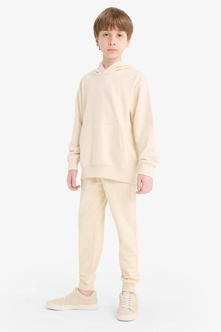 Defacto Erkek Çocuk Basic Düz Kapüşonlu Sweatshirt E9558a825auer103 Ekru