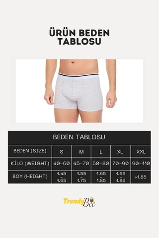 Armillia Dimoda Erkek 6'lı Özel Dizayn Likralı Boxer Kutulu Ürün Siyah Siyah