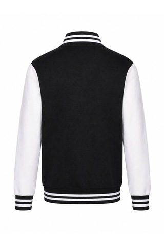 Trender Düğmeli New York Baskı 3 İp Kolej Siyah - Beyaz Erkek Çocuk Sweatshirt 8087