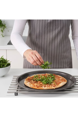 Pizza Tepsisi, Gri, 34 Cm Gri