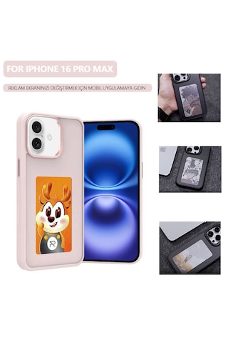 İphone Uyumlu 16 Pro Max İçin E-mürekkep Ekran Nfc Telefon Kılıfı Pembe