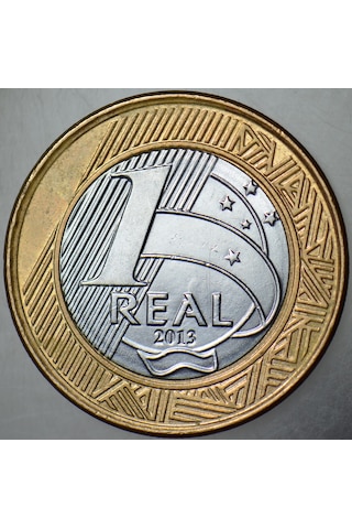 Brezilya 1 Real 2015 Bimetal Çilaltı.