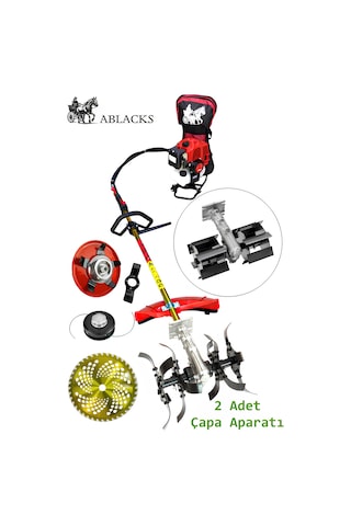 Ablacks C-52 Sırt Tırpan + Toprak Çapalama Aparatı 2 Adet Çapa + Toprak Karıştırıcı
