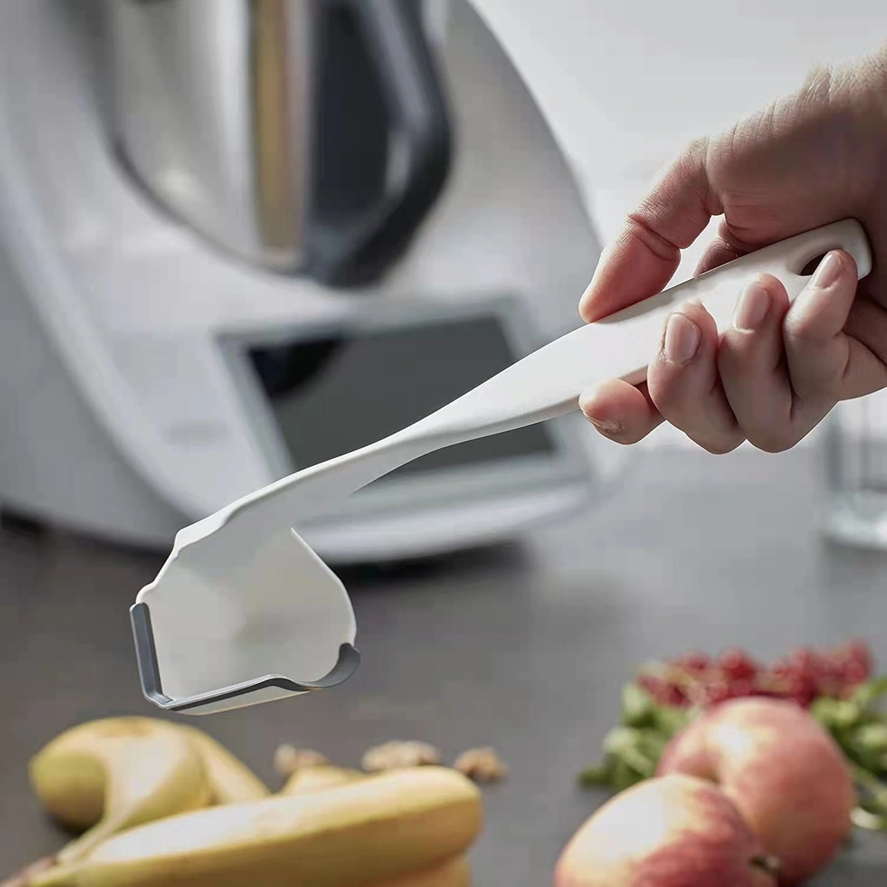 Geeroyoo Vorwerk Thermomix Tm5/tm31/tm6 İçin Dönen Silikon Spatula - Mutfak Aksesuarı, Geri Kalan Yemeği Temizleyen, Esnek Ve Dayanıklı Kelle Diğer