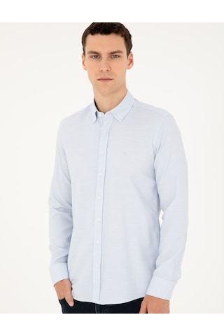 Pierre Cardin Erkek Açık Mavi Gömlek Desenli 50291042-vr003 Açık Mavi