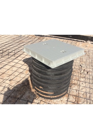 500Mm Koruge Boru Uyumlu Çerçeve + Düz Kapak