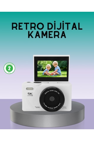 Wifi Bağlantılı 5k Ultra Hd Dijital Kamera 75mp Otofokus Çocuk Kamera