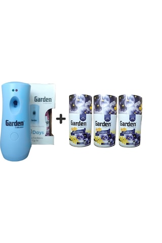 Garden Oda Kokusu Otomatik Makine + Oda Sprey Menekşe Tropik Çiçek Bahar Esintisi 260 Ml X 3 Adet Menekşe
