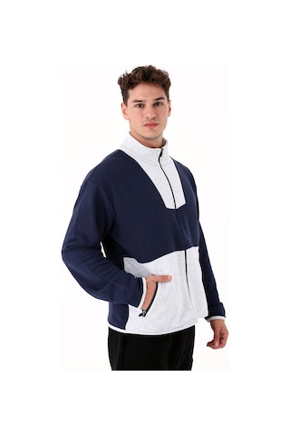 Scorp Spark Tam Fermuarlı Erkek Sweatshirt Lacivert Standart