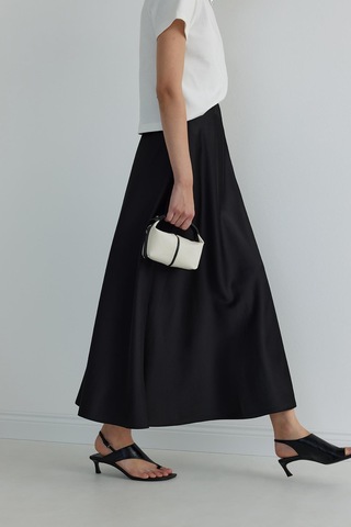 Suud Collection Siyah Saten Etek