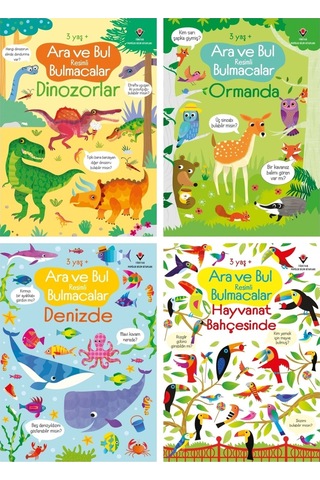 Ara Ve Bul Resimli Bulmacalar Serisi 3+ Uaş 4 Kitap