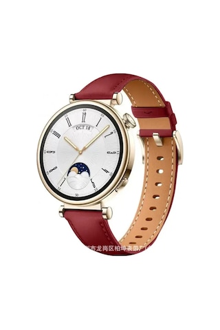 Huawei Watch Gt4 / Gt5 / Gt6 41 Mm / Gt5 Pro 42 Mm Uyumlu Yüksek Kalite Pu Deri Dikiş Detaylı Kordon 18mm