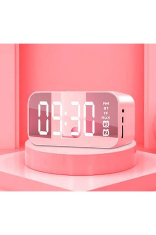 Hfambition Abs Malzeme Akıllı Alarm Saati, Bluetooth Hoparlör, Led Ekran, Yüksek Kaliteli Ses, Masüstü Dekoratif Masaüstü Aleti Diğer