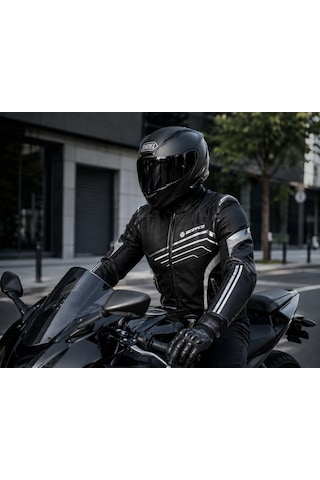 Scoyco Jk153 Motosiklet Montu Deri 4 Mevsim Oxford 600-d Dayanıklı Kumaş Motorcu Mont Black