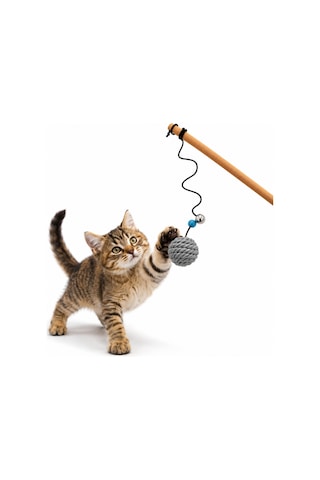 Kedi Oltası - Dawcat - İp Yumağı - Gri