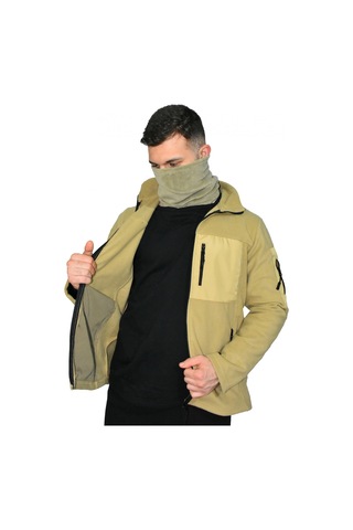 Mysia Outdoor Bej Soft Shell Taktik Polar Mont Avcı 7 Cep Çok Renkli