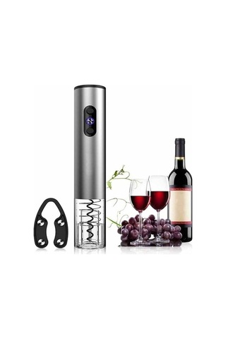 Dancemonkey Profesyonel Şarap Şişesi Açacağı, Otomatik Mantar Led Gümüş