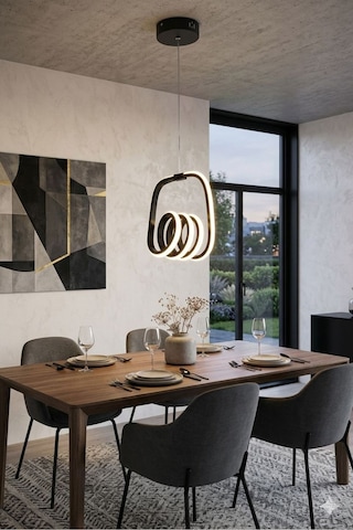 Moi Tek Top Led Sarkıt Avize,siyah 3 Renk Yanabilen Led Avize, Modern Salon Oda Led Avize