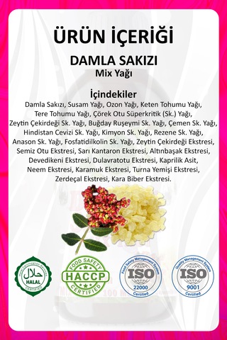 Gökçek Şifa Damla Sakızı Mix Yağı 100 ML