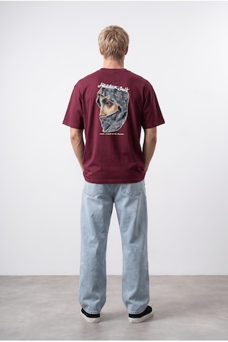Respire Erkek Hidden Self Baskılı Oversize T-shirt Bordo Respire Erkek Hidden Self Baskılı Oversize T-shirt Bordo