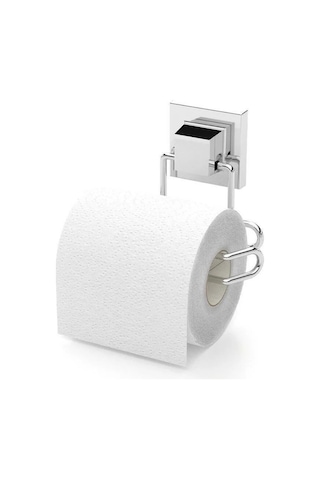 Tekno Tel Ef-271 Krom Tuvalet Kağıtlık Yapışkanlı/vidalı Deliksiz Metal Wc Kağıt Tutucu Krom