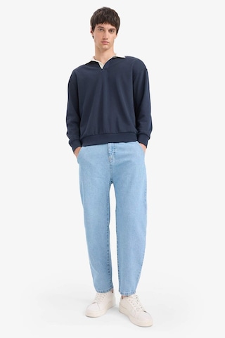Defacto Boxy Fit Polo Yaka Sweatshirt E6523ax25aunv64 Lacivert