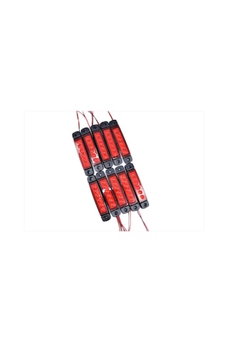 10 Adet Kırmızı Parmak Lamba 6 Led Su Geçirmez 12v 24v Emir