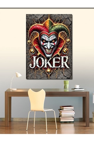 Kanvas Tablo Joker Maskesi Ve Gülüş 100cmx140cm