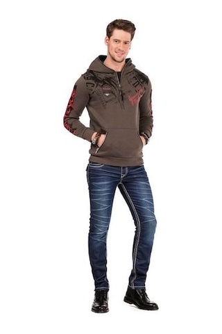 Cipo & Baxx Cl334 Haç Kanat Baskılı Erkek Hoodie 001
