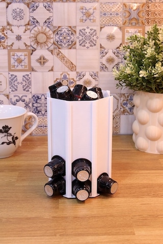Nespresso Kapsül Kahve Uyumlu Tutucu Düzenleyici Organizer Stand Beyaz 40 Kapsül
