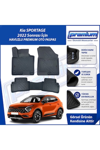 Kia Sportage Paspas Araca Özel 2022 Ve Sonrası Derin Havuzlu Premium Oto Paspas