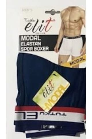 Tutku Elit Erkek Modal Elastan Spor Boxer 6'lı 1252 Lacivert Lacivert