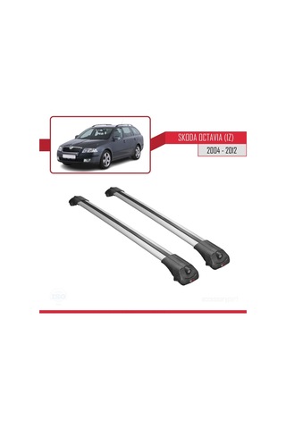Skoda Octavia 1z 2004-2012 Arası İle Uyumlu Ace-1 Ara Atkı Tavan Barı Gri
