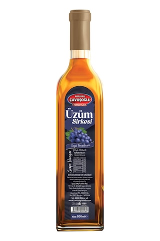 Bozkırlı Çavuşoğlu Doğal Fermantasyon Üzüm Sirkesi 500 ML