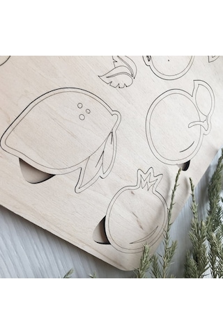 Ahşap Montessori Meyveler Puzzle