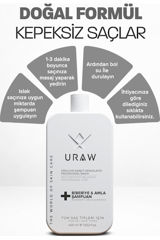 Uraw Biberiye & Amla Özlü Saç Bakım Şampuanı 400 ML
