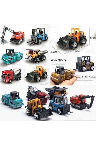 Birlik Oyuncak Alloy Model 1 64 Ölçek 6'lı İnşaat Araçları Seti