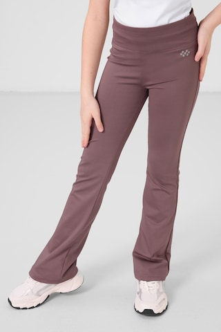 Tommylife Gül Kurusu Esnek Standart Fit Basic Performans İspanyol Paça Kız Çocuk Tayt - 75193 Gül Kurusu